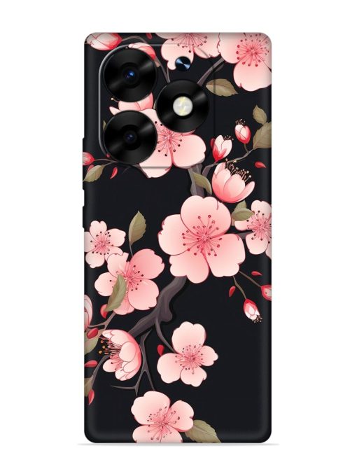 Cherry Blossom Embossed Soft Silicone Case for Itel S23 Plus Zapvi