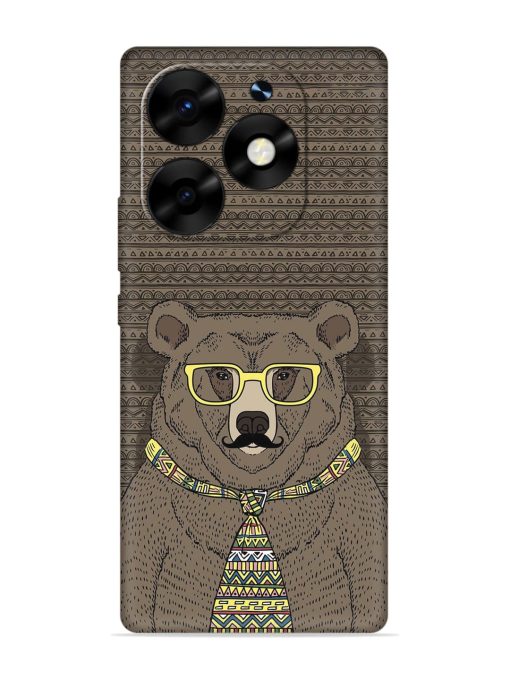 Grizzly Bear Embossed Soft Silicone Case for Itel S23 Plus Zapvi