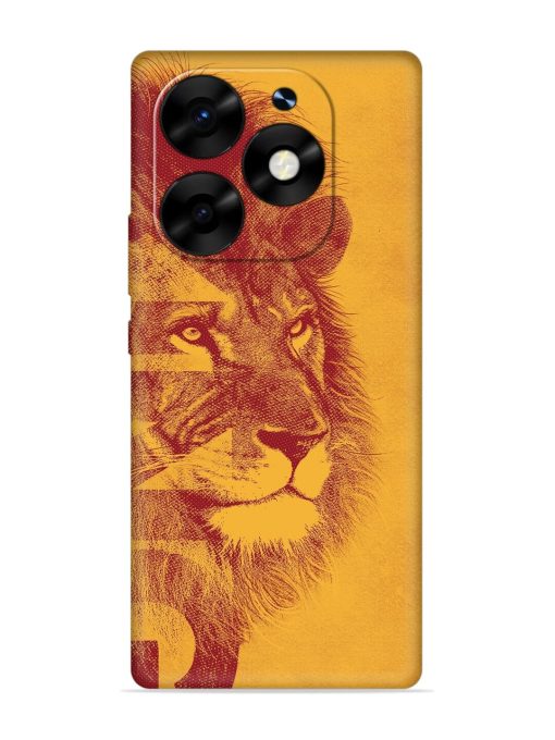 Gold Lion Crown Art Embossed Soft Silicone Case for Itel S23 Plus