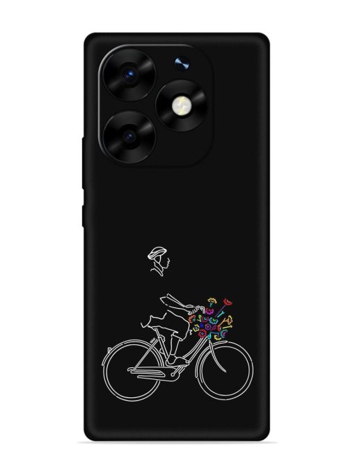 Minimalist Cycle Art Embossed Soft Silicone Case for Itel S23 Plus Zapvi