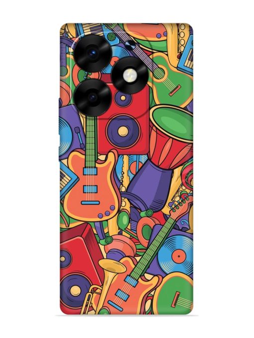 Colorful Music Art Embossed Soft Silicone Case for Itel S23 Plus Zapvi