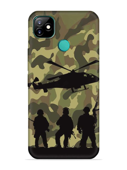 Army Heros Embossed Soft Silicone Case for Itel Vision 1 Zapvi