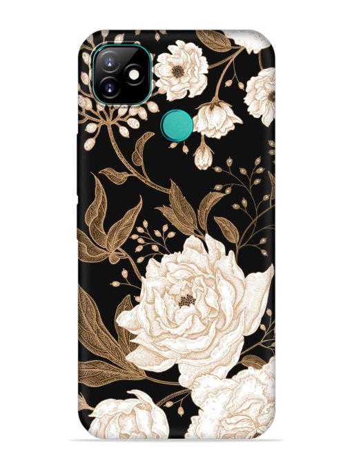 Peonies Roses Floral Embossed Soft Silicone Case for Itel Vision 1 Zapvi