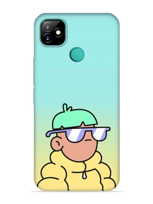 Doodles Cool Character Embossed Soft Silicone Case for Itel Vision 1 Zapvi