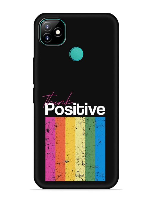 Think Positive Typography Embossed Soft Silicone Case for Itel Vision 1 Zapvi