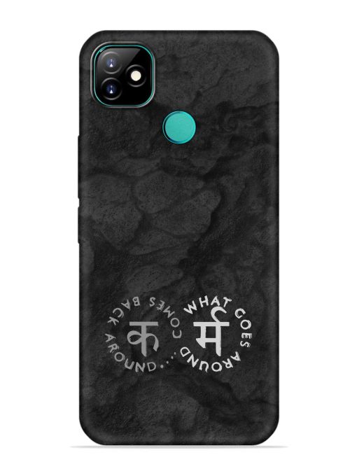 Karma Hindi Word Embossed Soft Silicone Case for Itel Vision 1