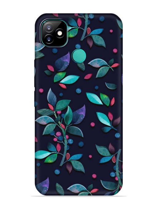 Decorative Watercolor Flower Embossed Soft Silicone Case for Itel Vision 1 Zapvi