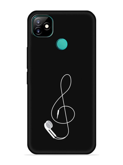 Music Earphone Vector Embossed Soft Silicone Case for Itel Vision 1 Zapvi