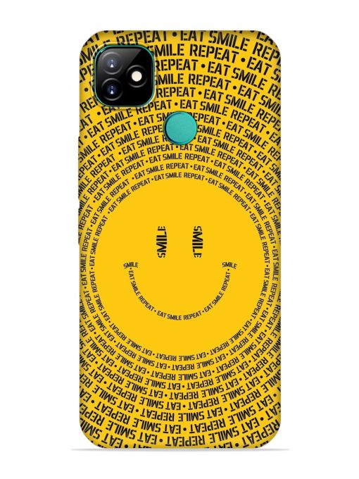 Smiley Embossed Soft Silicone Case for Itel Vision 1 Zapvi