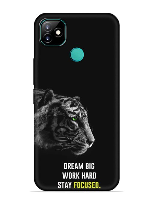 Dream Big Work Hard Embossed Soft Silicone Case for Itel Vision 1 Zapvi