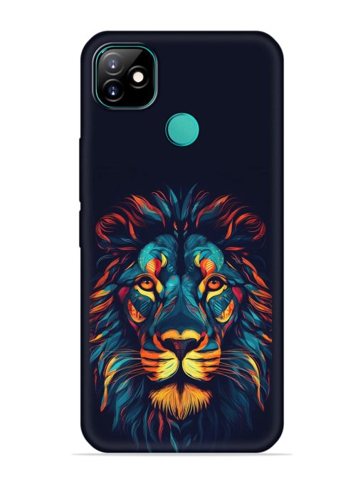 Colorful Lion Embossed Soft Silicone Case for Itel Vision 1 Zapvi