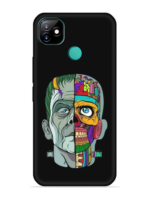 Men Vs Skull Embossed Soft Silicone Case for Itel Vision 1 Zapvi