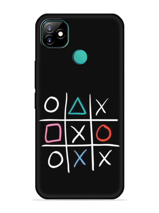 Super Neon Tic-Tac-Toe Embossed Soft Silicone Case for Itel Vision 1 Zapvi