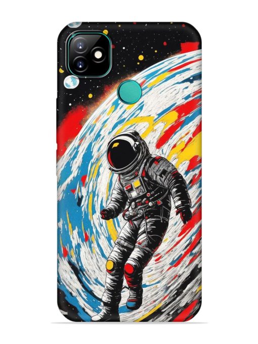 Astronaut Art Embossed Soft Silicone Case for Itel Vision 1 Zapvi