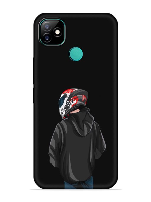 Motorcycle Rider Embossed Soft Silicone Case for Itel Vision 1 Zapvi