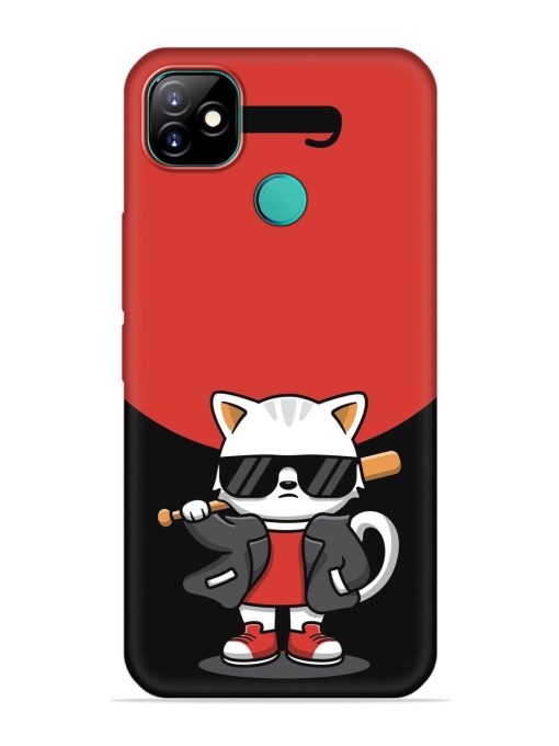 Cool Little Bear Cartoon Embossed Soft Silicone Case for Itel Vision 1 Zapvi