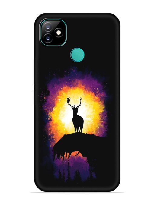 Elk Animal Art Embossed Soft Silicone Case for Itel Vision 1