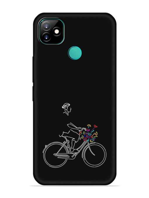 Minimalist Cycle Art Embossed Soft Silicone Case for Itel Vision 1 Zapvi