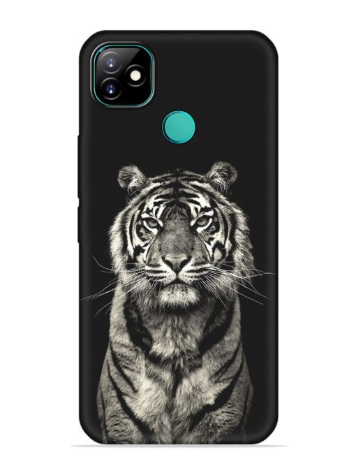 Tiger Art Embossed Soft Silicone Case for Itel Vision 1 Zapvi