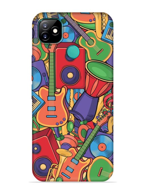 Colorful Music Art Embossed Soft Silicone Case for Itel Vision 1 Zapvi