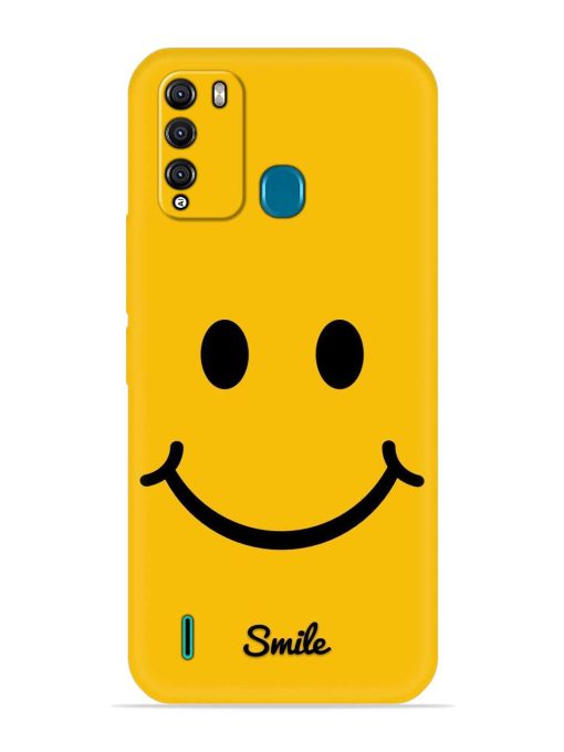 Yellow Smiley Embossed Soft Silicone Case for Itel Vision 1 Pro Zapvi