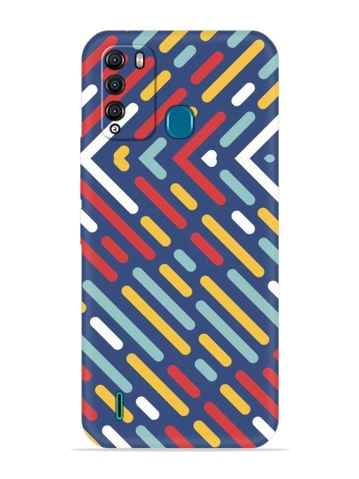 Colored Lines Embossed Soft Silicone Case for Itel Vision 1 Pro Zapvi