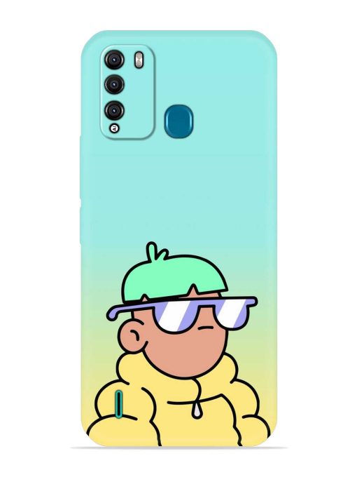 Doodles Cool Character Embossed Soft Silicone Case for Itel Vision 1 Pro Zapvi