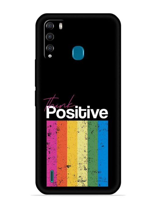 Think Positive Typography Embossed Soft Silicone Case for Itel Vision 1 Pro Zapvi