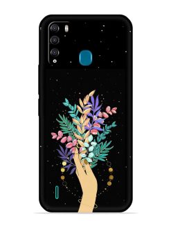 Flower On Hand Embossed Soft Silicone Case for Itel Vision 1 Pro