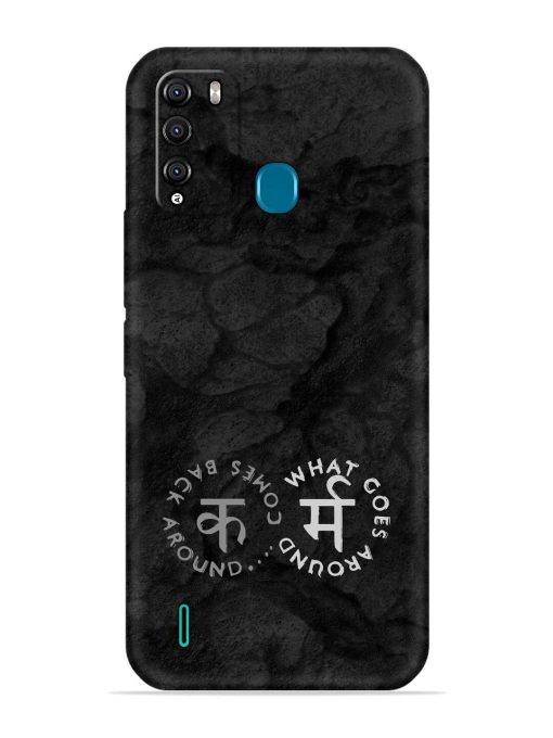 Karma Hindi Word Embossed Soft Silicone Case for Itel Vision 1 Pro