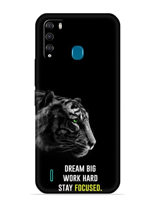 Dream Big Work Hard Embossed Soft Silicone Case for Itel Vision 1 Pro Zapvi