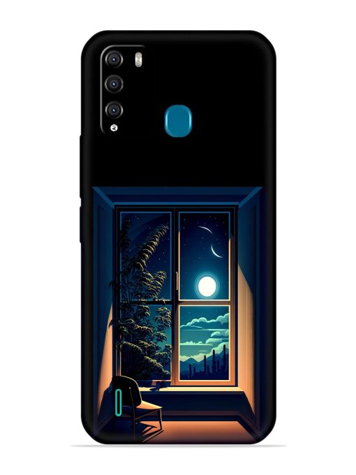 Night View At Window Embossed Soft Silicone Case for Itel Vision 1 Pro Zapvi