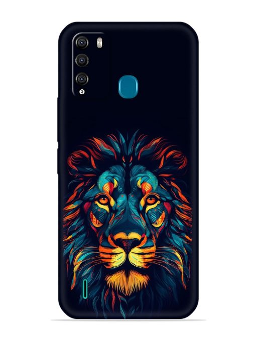 Colorful Lion Embossed Soft Silicone Case for Itel Vision 1 Pro