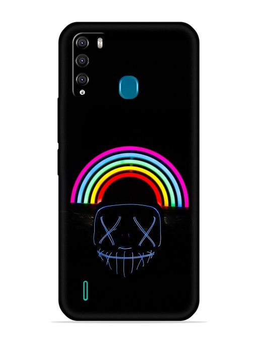 Mask Rainbow Embossed Soft Silicone Case for Itel Vision 1 Pro Zapvi