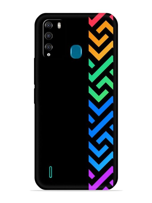 Colorshape Stripes Embossed Soft Silicone Case for Itel Vision 1 Pro Zapvi