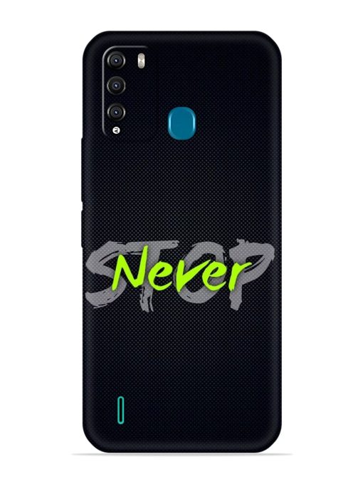 Never Stop Embossed Soft Silicone Case for Itel Vision 1 Pro Zapvi