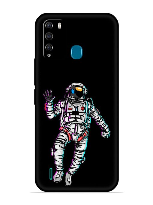 Spaceman Embossed Soft Silicone Case for Itel Vision 1 Pro Zapvi