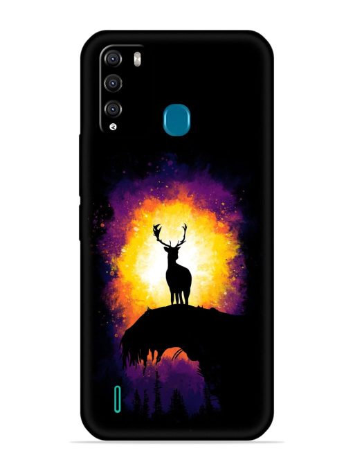 Elk Animal Art Embossed Soft Silicone Case for Itel Vision 1 Pro Zapvi