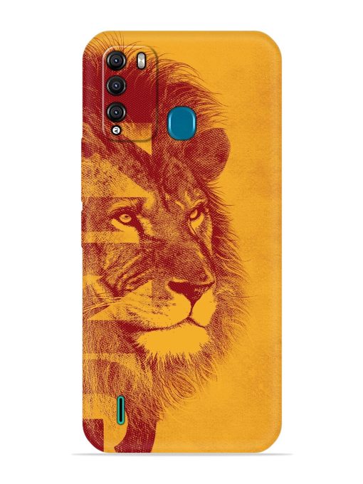 Gold Lion Crown Art Embossed Soft Silicone Case for Itel Vision 1 Pro Zapvi