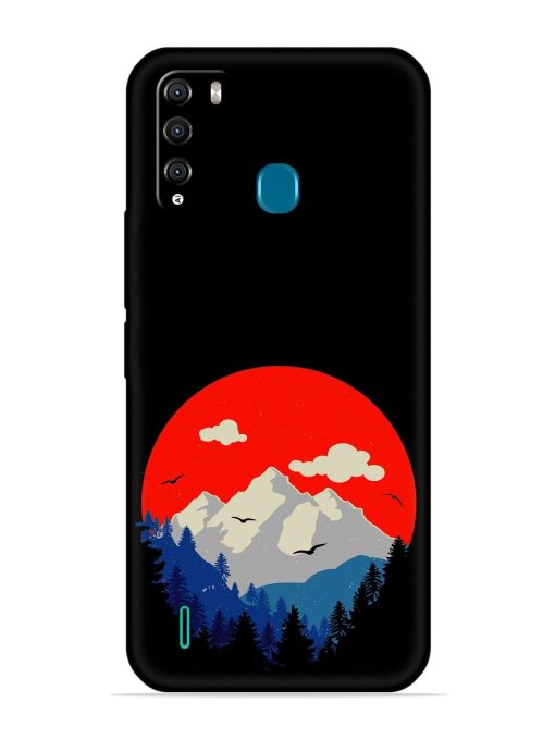 Mountain Abstract Embossed Soft Silicone Case for Itel Vision 1 Pro