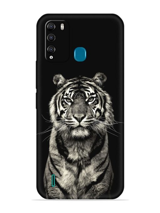 Tiger Art Embossed Soft Silicone Case for Itel Vision 1 Pro Zapvi