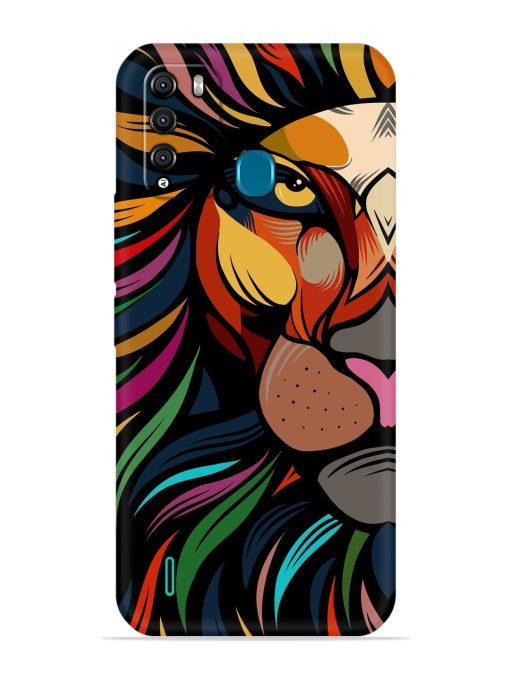 Trippy Lion Art Embossed Soft Silicone Case for Itel Vision 1 Pro Zapvi