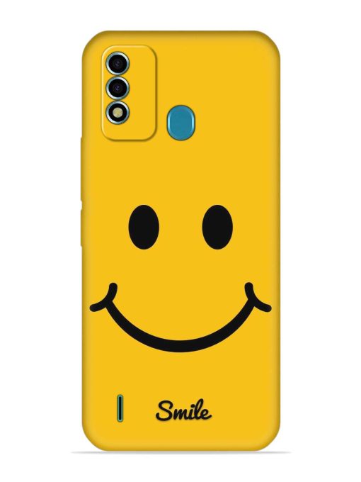 Yellow Smiley Embossed Soft Silicone Case for Itel Vision 2S Zapvi