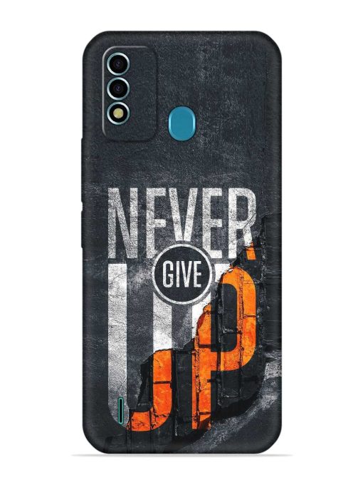 Never Give Up Embossed Soft Silicone Case for Itel Vision 2S Zapvi