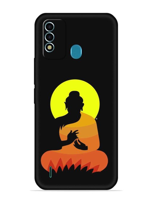 Buddha Art Black Embossed Soft Silicone Case for Itel Vision 2S Zapvi