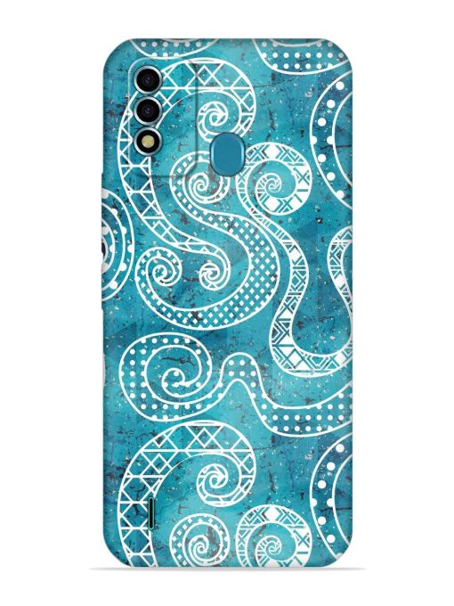 Vintage Curved Seamless Embossed Soft Silicone Case for Itel Vision 2S Zapvi