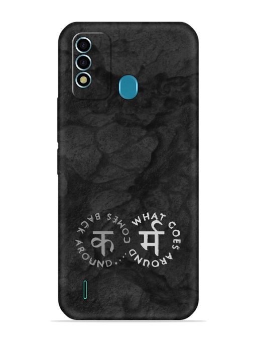 Karma Hindi Word Embossed Soft Silicone Case for Itel Vision 2S Zapvi