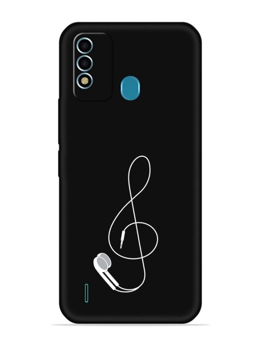 Music Earphone Vector Embossed Soft Silicone Case for Itel Vision 2S Zapvi