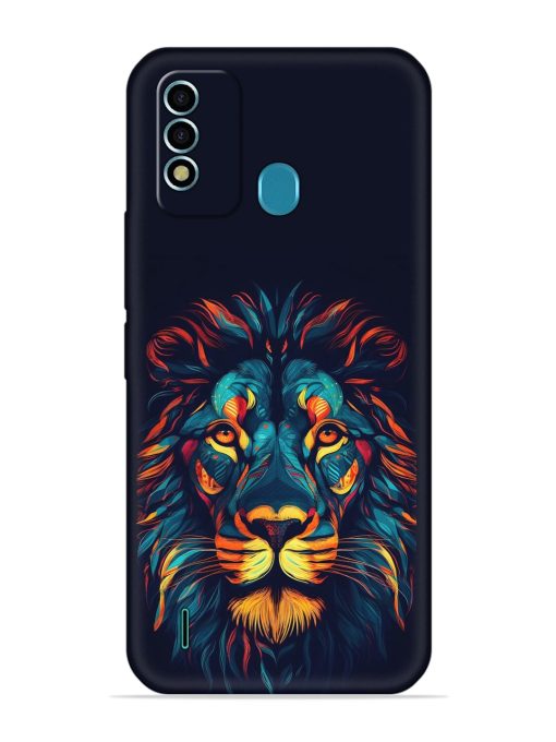 Colorful Lion Embossed Soft Silicone Case for Itel Vision 2S Zapvi