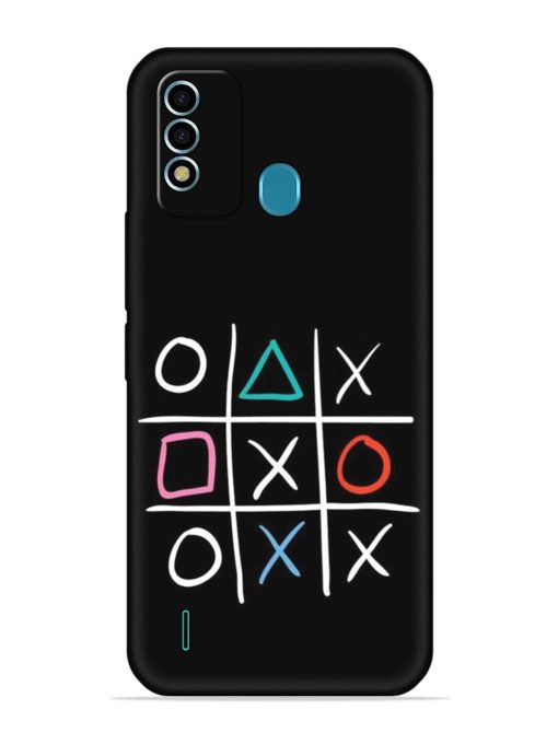 Super Neon Tic-Tac-Toe Embossed Soft Silicone Case for Itel Vision 2S Zapvi